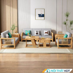 Bo 3 ghe sofa go nan dung nho gon S556 U 2