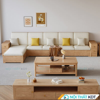 Ghe sofa go goc 4 cho ngoi nhieu ngan keo S563 L4 4