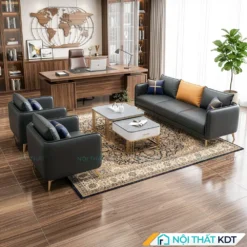 Sofa 3 ghế màu đen cho phòng giám đốc S529