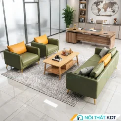 Sofa cho văn phòng nhỏ bọc da S529