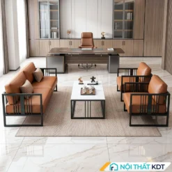 Sofa da khung sắt cho phòng giám đốc S550