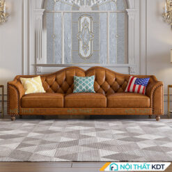 Sofa da tân cổ điển S476