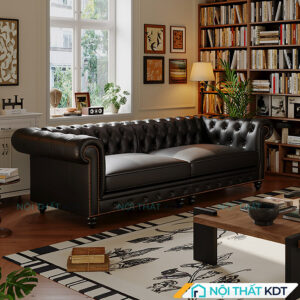 Sofa da tân cổ điển S482