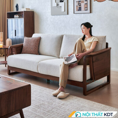 Sofa go 2 cho ngoi tay vin mong gon S559 2