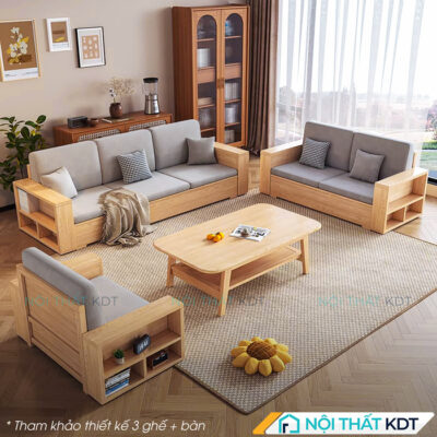Sofa go 4 cho ngoi co hoc chua do S565 L4 6