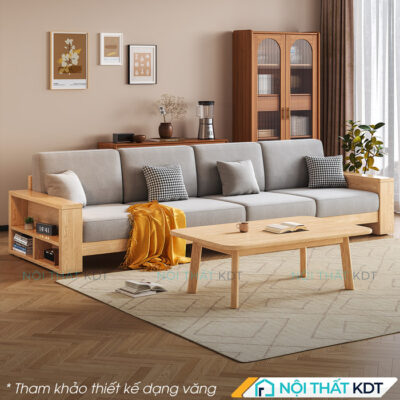 Sofa go 4 cho ngoi co hoc chua do S565 L4 8