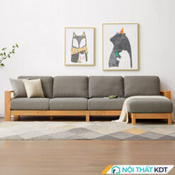 Sofa go goc L co ngan chua do S562 L4 5