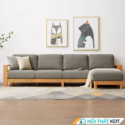 Sofa go goc L co ngan chua do S562 L4 5