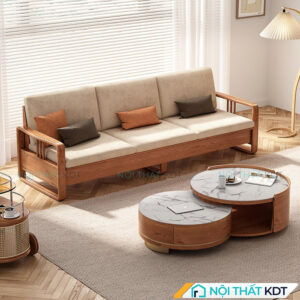 Sofa gỗ tần bì cho phòng khách S552