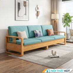 Sofa go tan bi phong khach S552 mau xanh ngoc