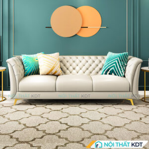 Sofa tân cổ điển bọc da S506
