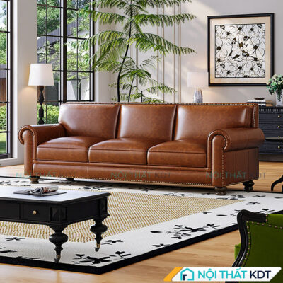Sofa tan co dien boc da don gian S479 9