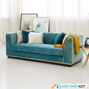 Sofa tân cổ điển nẹp vàng S489