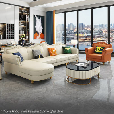 Sofa tan co dien trang nha boc da S488 1