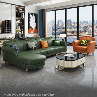 Sofa tan co dien trang nha boc da S488 2