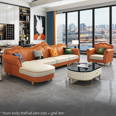 Sofa tan co dien trang nha boc da S488 5