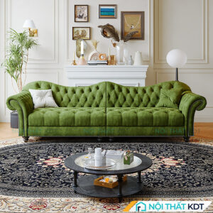 Sofa tân cổ điển tựa lưng lượn sóng S510