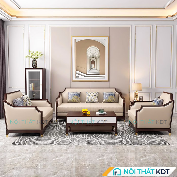 Sofa tan co dien vien go S484 1