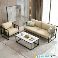 Sofa văn phòng 2 ghế bọc nỉ S550