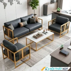 Sofa văn phòng khung sắt sơn vàng S550