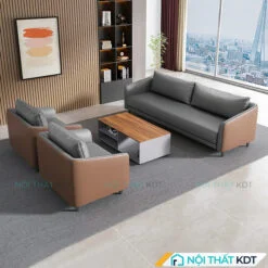 Sofa văn phòng bọc da nhỏ gọn lịch sự S551