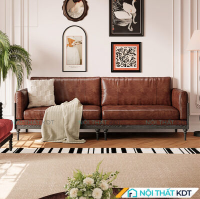 Sofa vang tan co dien de go S504 6