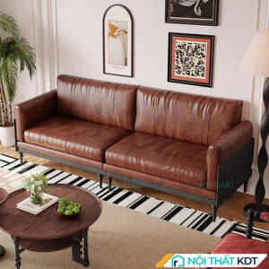 Sofa vang tan co dien de go S504 7