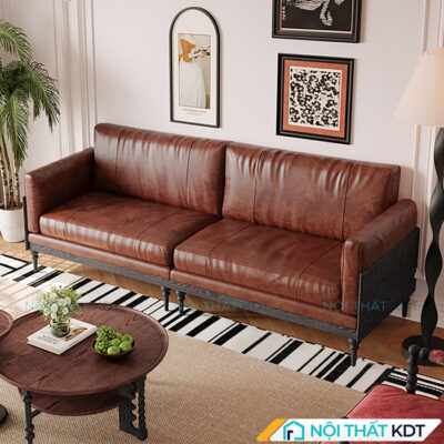 Sofa vang tan co dien de go S504 7