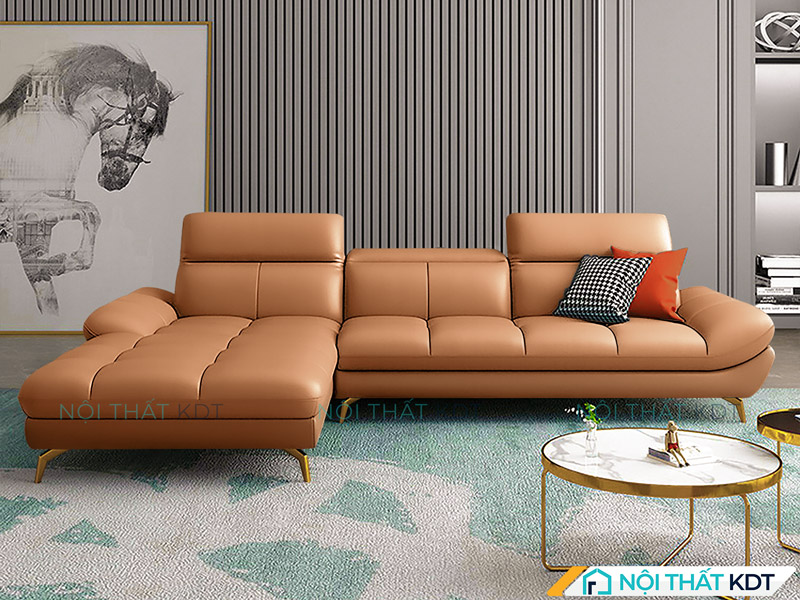 Bộ sofa góc L S199 sang trọng đệm rút lõm
