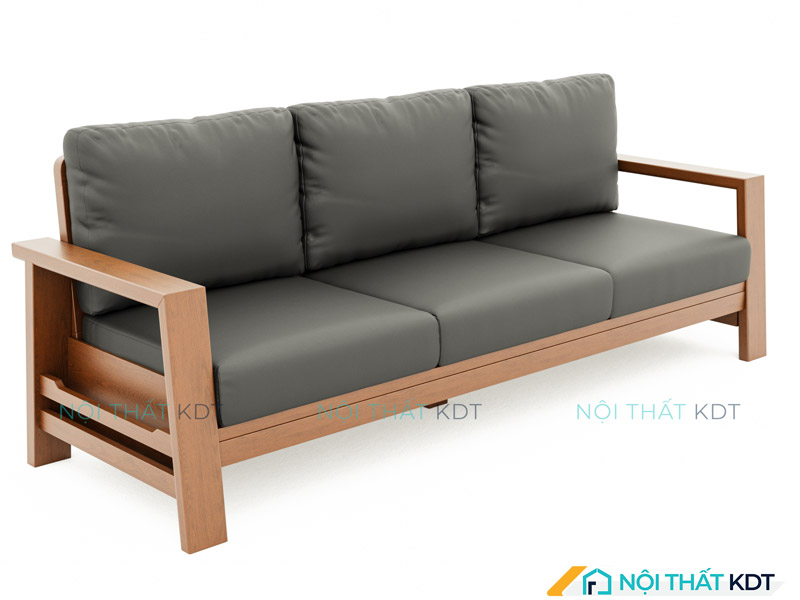 Ghế sofa văng gỗ chân nghiêng S189 nhỏ gọn