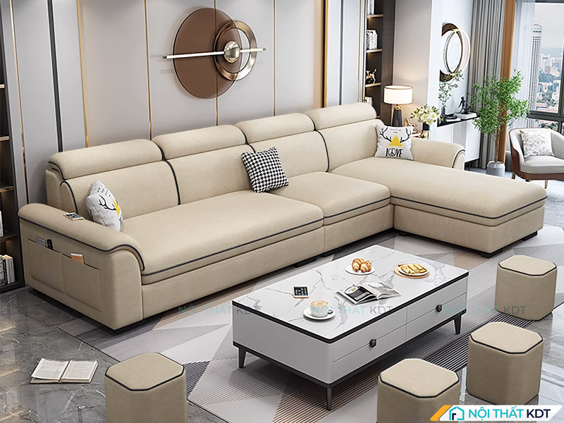 Hạn chế đặt vật nặng lên sofa vải, tránh giảm tuổi thọ sản phẩm