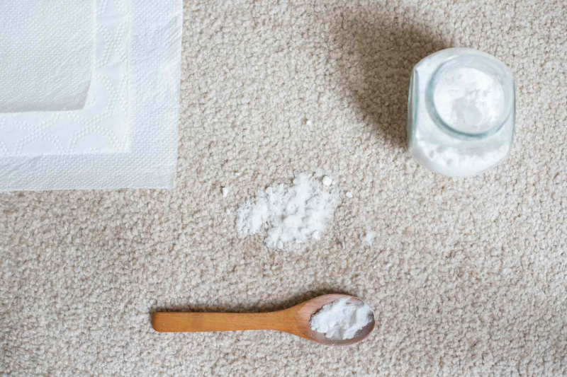 Làm sạch sofa nỉ bằng baking soda trong 30 - 60 phút
