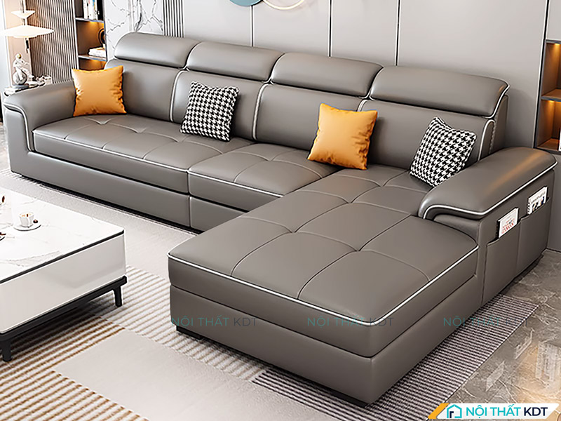 Sofa da góc chữ L đệm rút S251D của Nội thất KDT