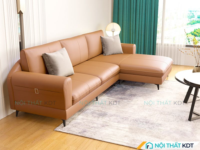 Sofa da góc chữ L S188 của Nội thất KDT