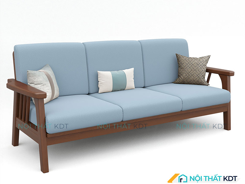 Sofa gỗ văng S260V tay vịn nhỏ gọn