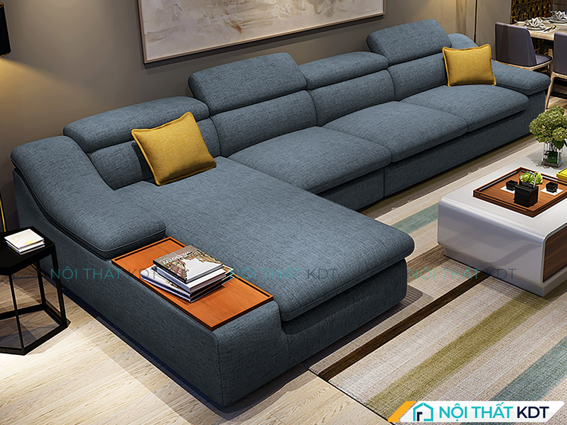 Sofa nỉ góc chữ L S161 đơn giản, tinh tế và sang trọng