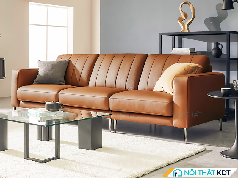 Sofa văng bọc da S126 đơn giản