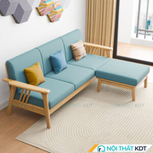 Sofa góc chữ L gỗ có đệm 3 chỗ ngồi  S260-L3