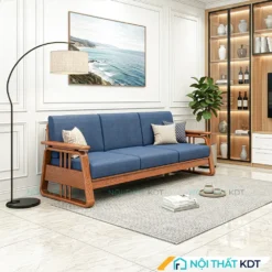 Ghe sofa vang go 3 cho ngoi S370 V3 nha pho
