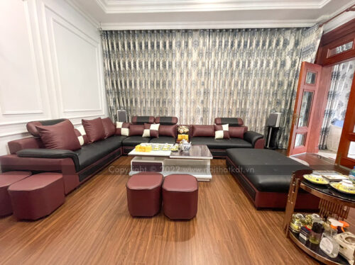 Bộ ghế sofa nỉ chữ U sang trọng hiện đại S30U photo review