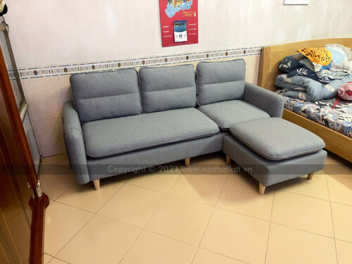 Bộ sofa 3 chỗ văng vải nỉ thông minh tay mỏng S33 photo review
