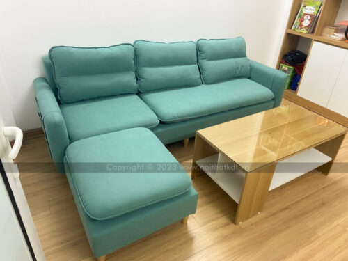 Bộ sofa 3 chỗ văng vải nỉ thông minh tay mỏng S33 photo review