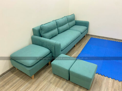 Bộ sofa 3 chỗ văng vải nỉ thông minh tay mỏng S33 photo review