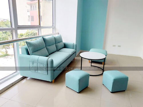 Bộ sofa 3 chỗ văng vải nỉ thông minh tay mỏng S33 photo review