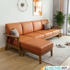 Sofa go hien dai don gian S260 L4 mau cam 1