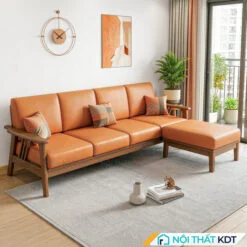Sofa go hien dai don gian S260 L4 mau cam