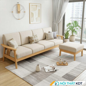 Sofa go hien dai don gian S260 L4 mau kem