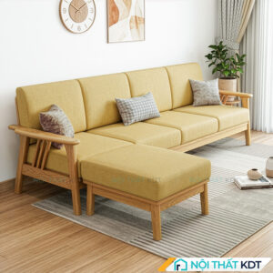Sofa go hien dai don gian S260 L4 mau vang