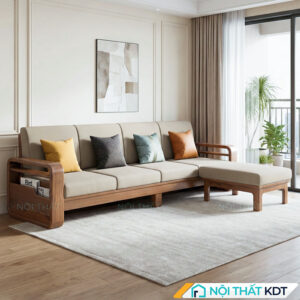 Sofa go tay vin bo cong S178 L4 mau kem