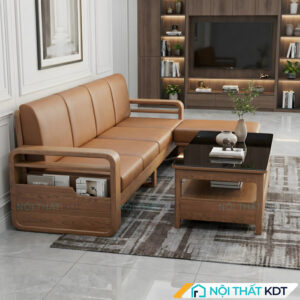 Sofa go tay vin bo cong S178 L4 mau nau